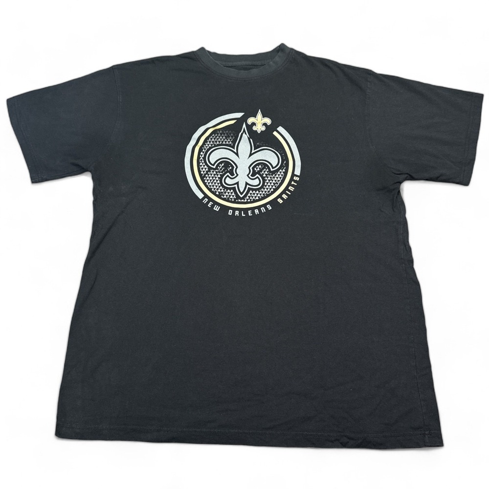 Fanatics x New Orlean Saints T Shirt Adult Size 2XL XXL Black Gold NFL Football